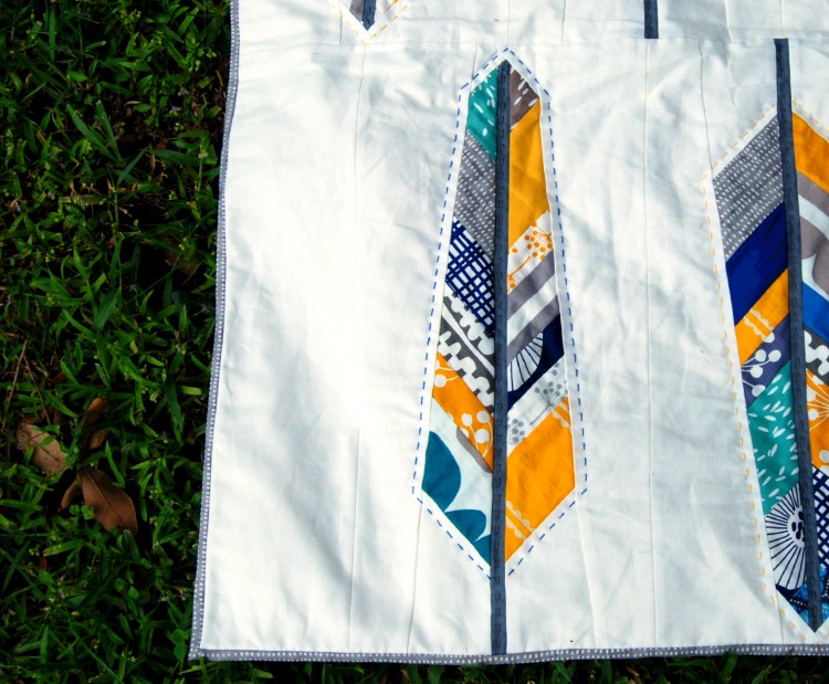 Feather Bed Quilt Quilting Close Up