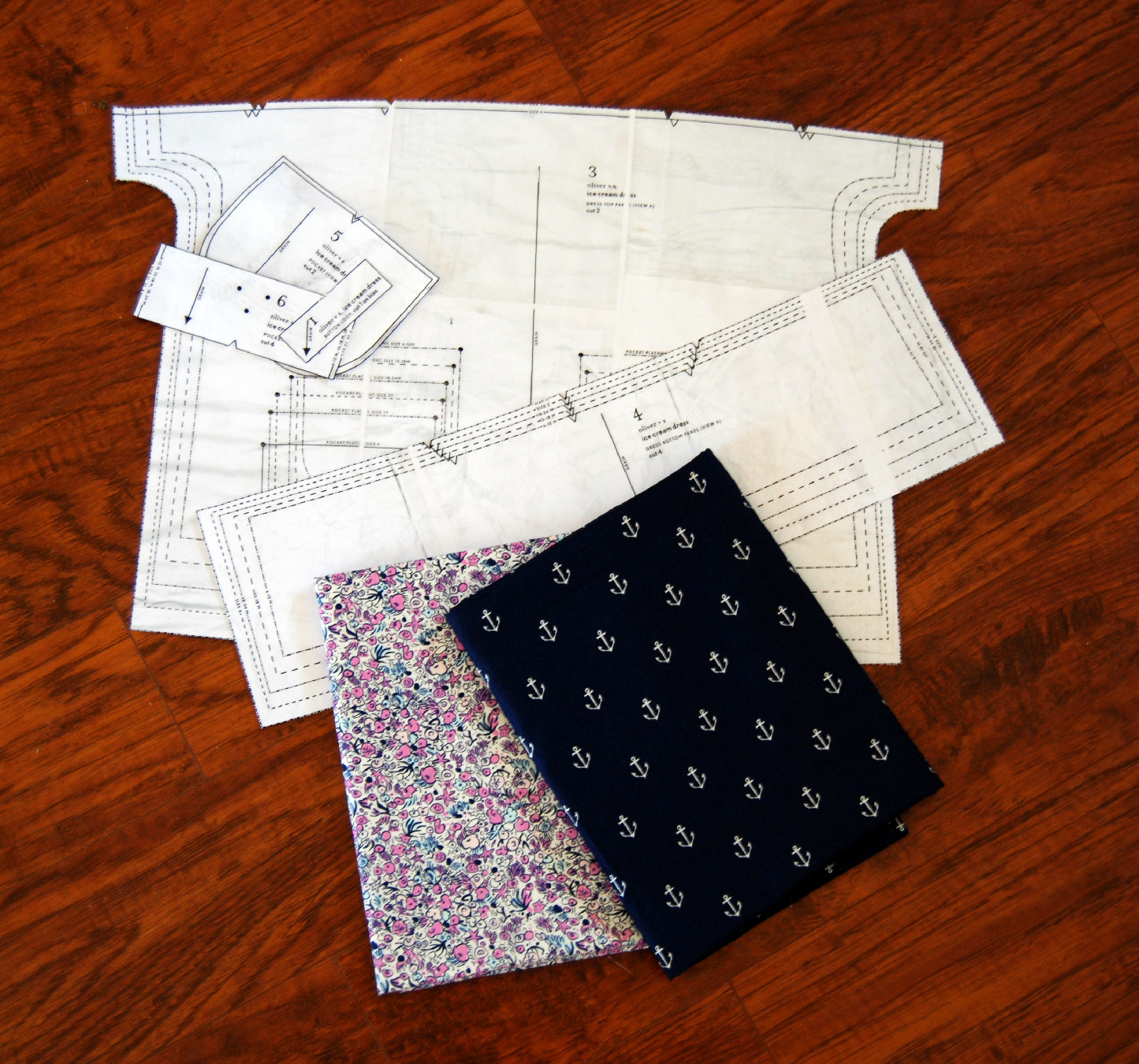 Ice Cream Dress Pattern Pieces