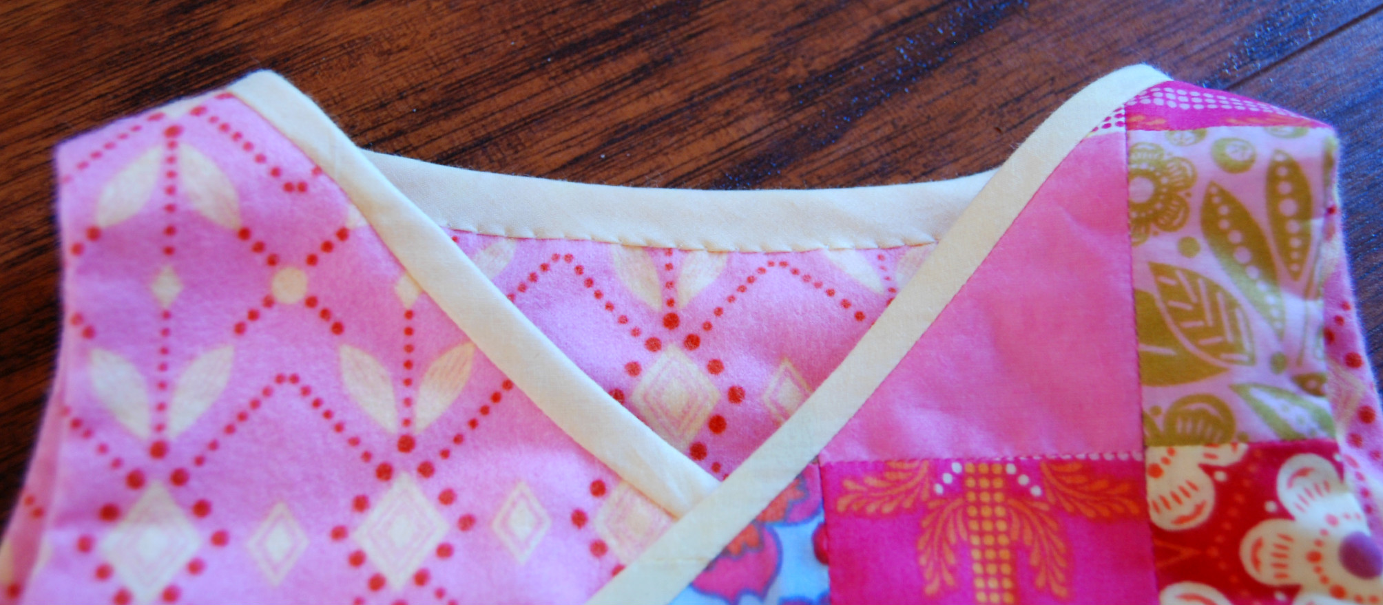 Patchwork Sleep Sack binding