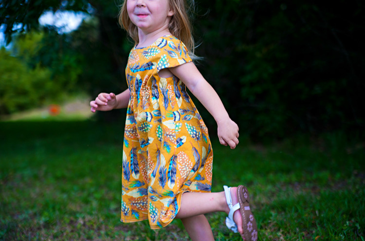 Reversible Roller Skate dress in action