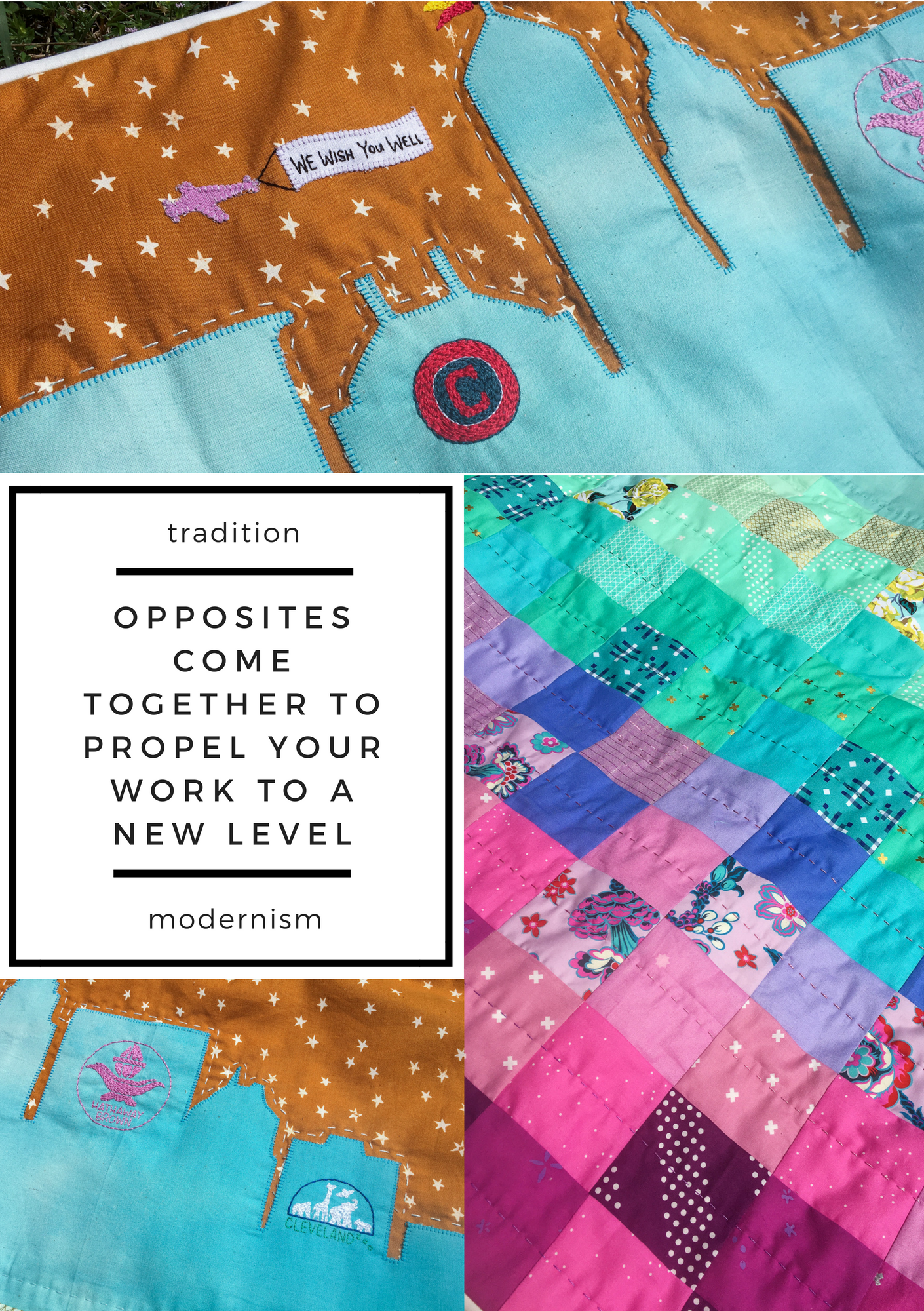 Cleveland Skyline quilt tradition meets modern