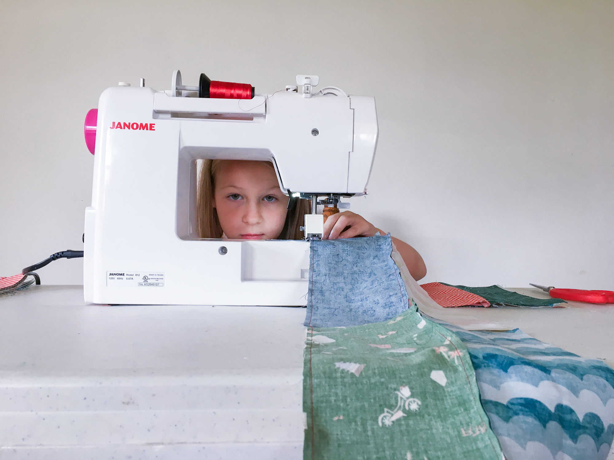Sewing with Kids: sewing a quilt top