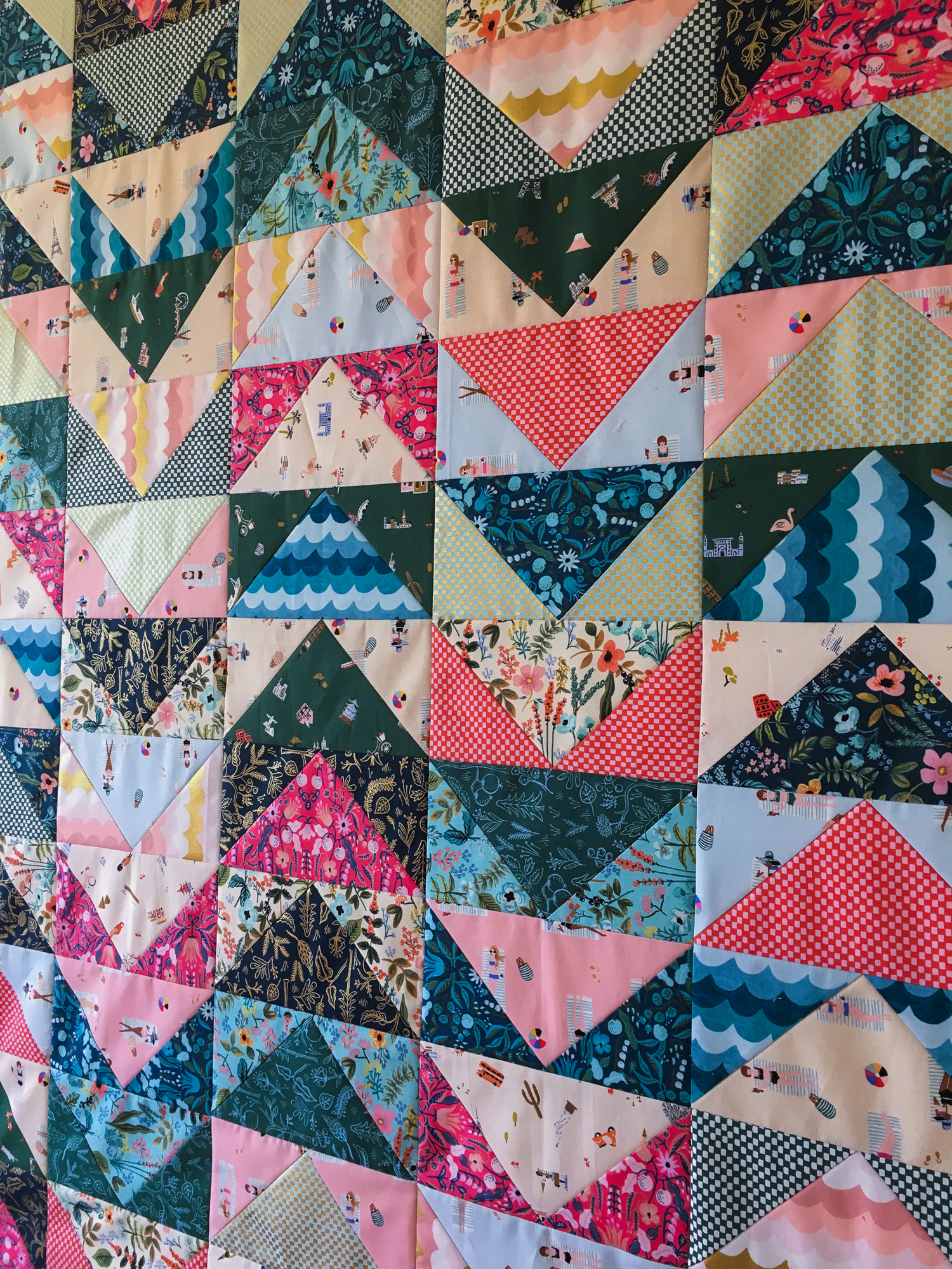 Amalfi coast summer quilt custom order
