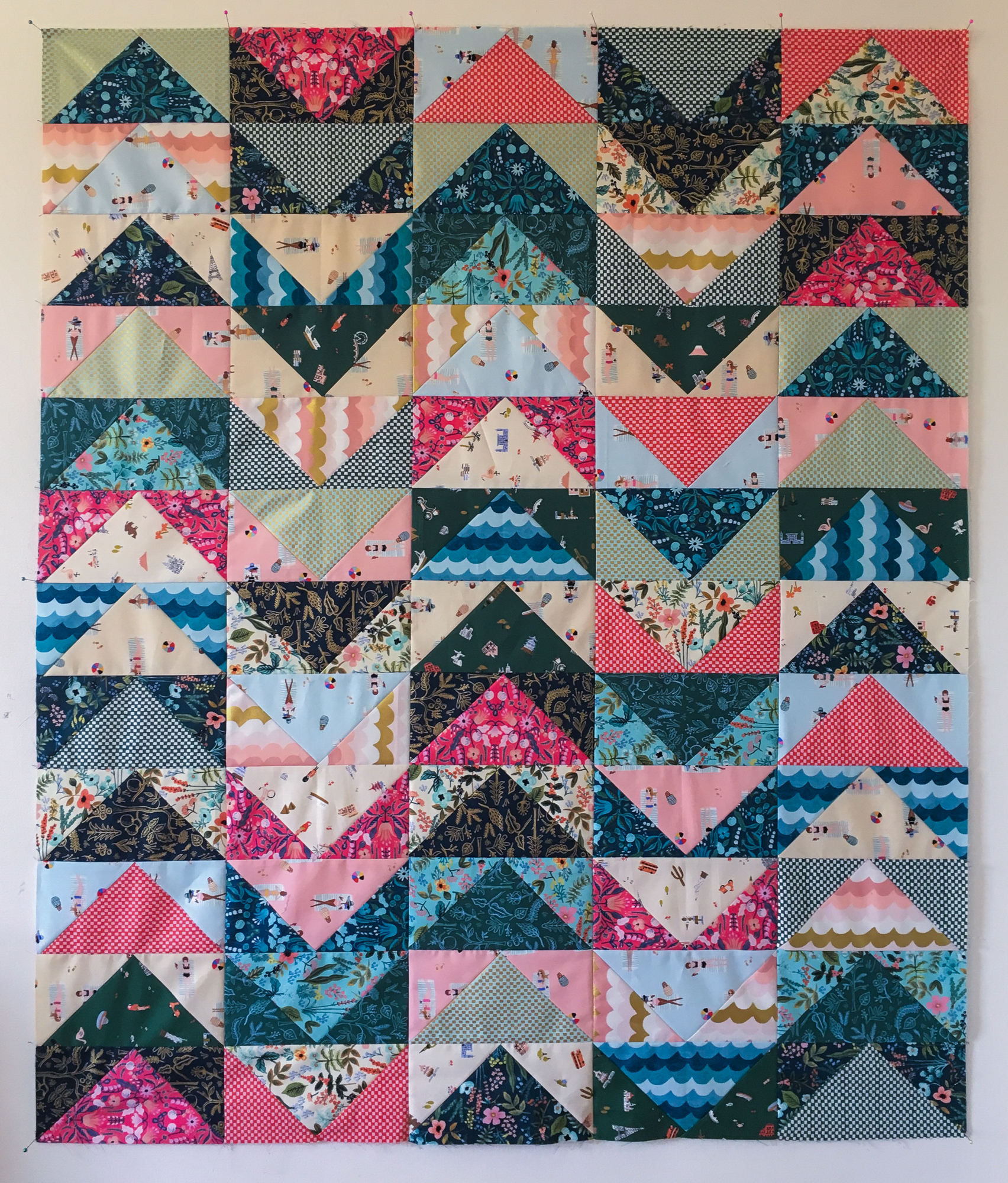 Amalfi coast summer quilt custom order