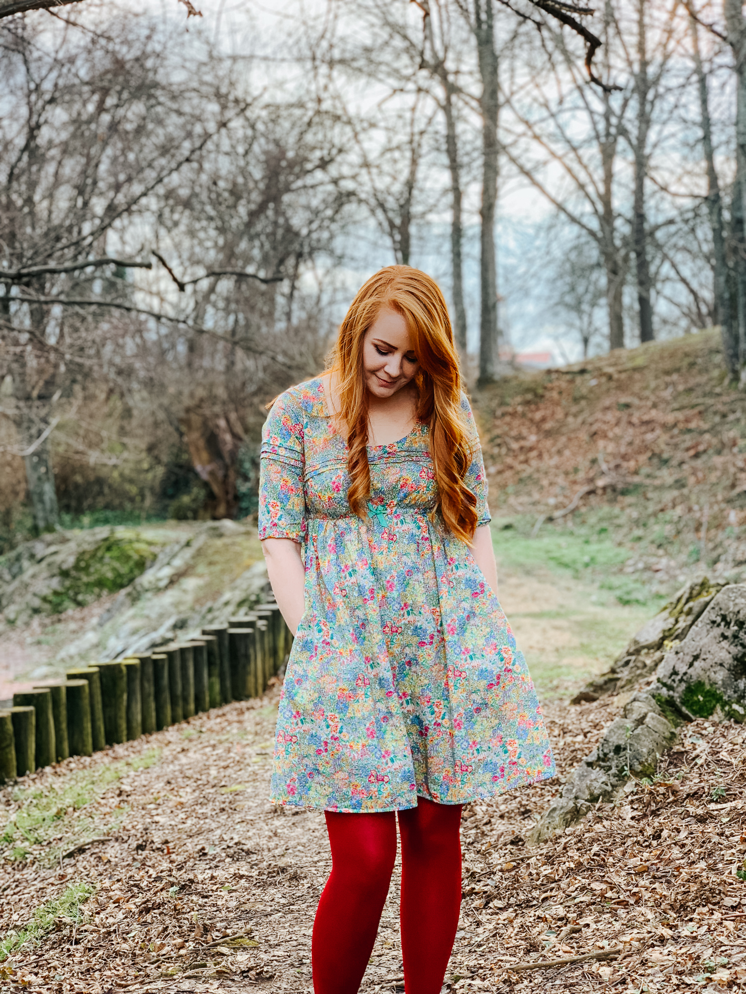 Aubepíne by deer and doe in Liberty lawn