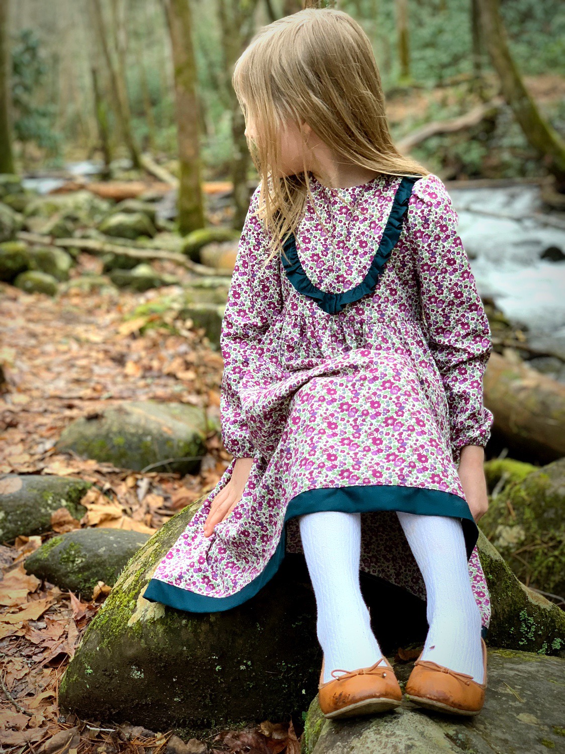 winter floral liberty dress