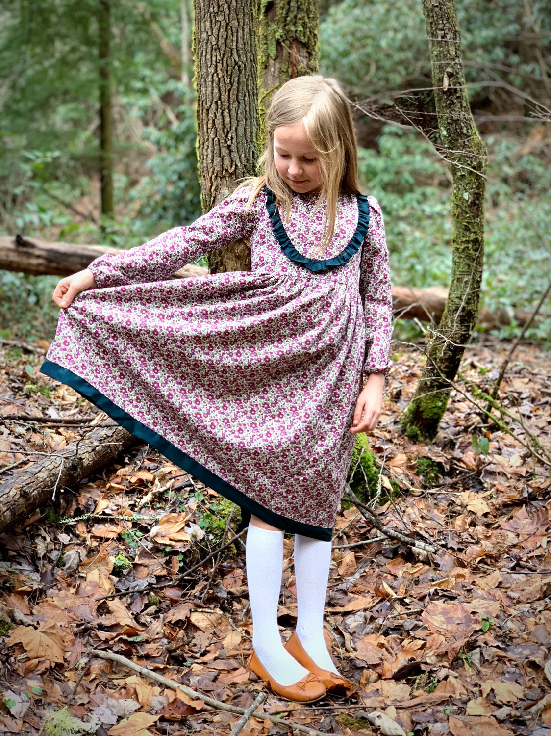 winter floral liberty dress