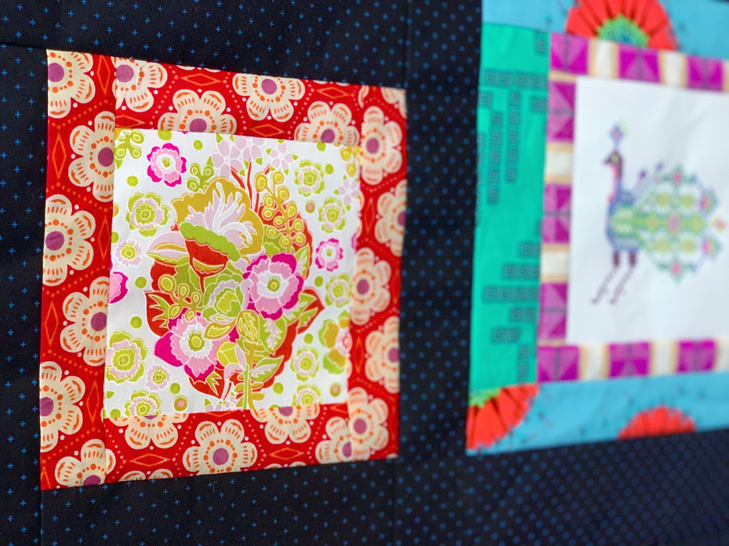 Anna Maria Horner embroidered gallery quilt