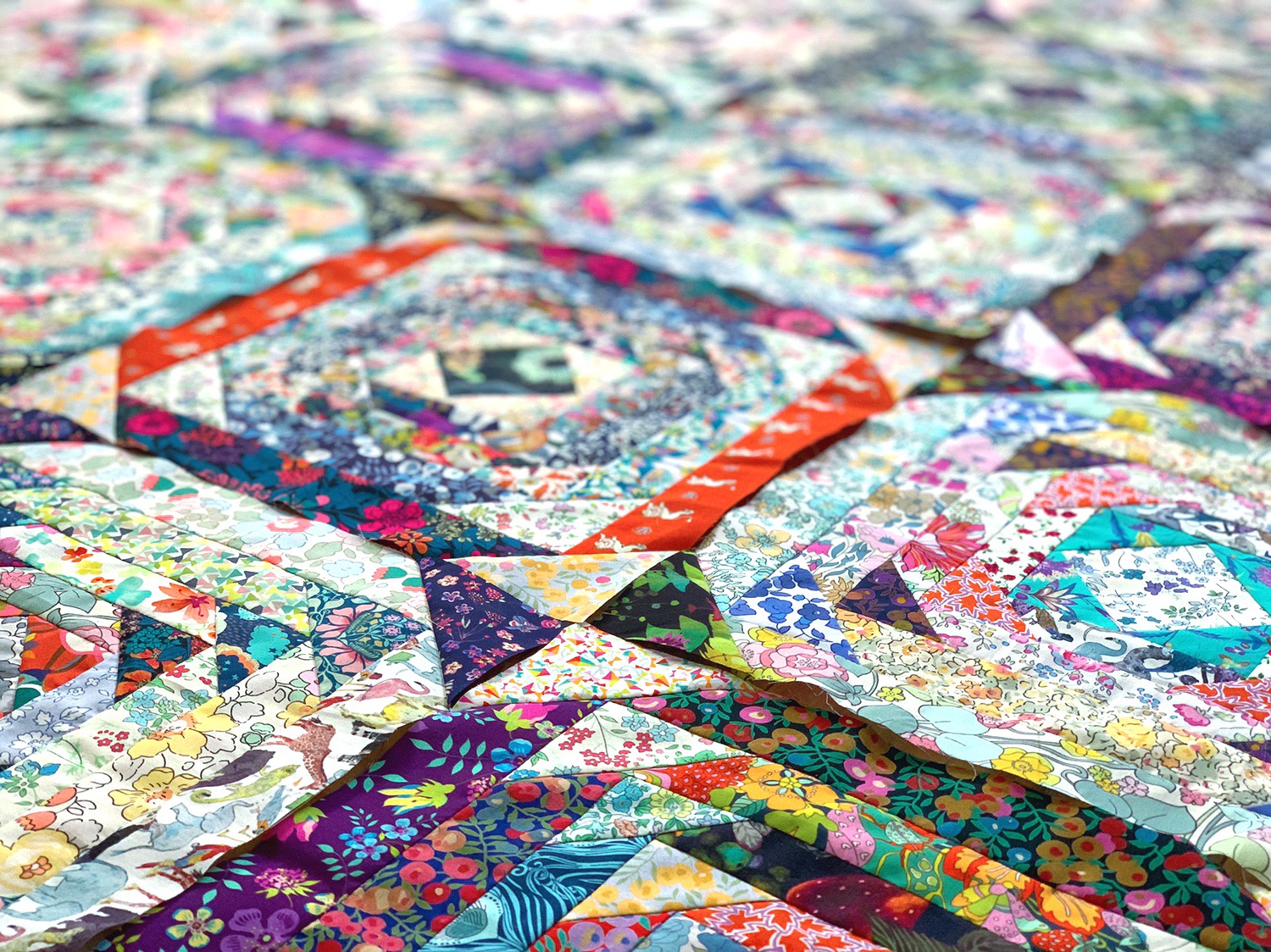 liberty scrappy pineapple blocks