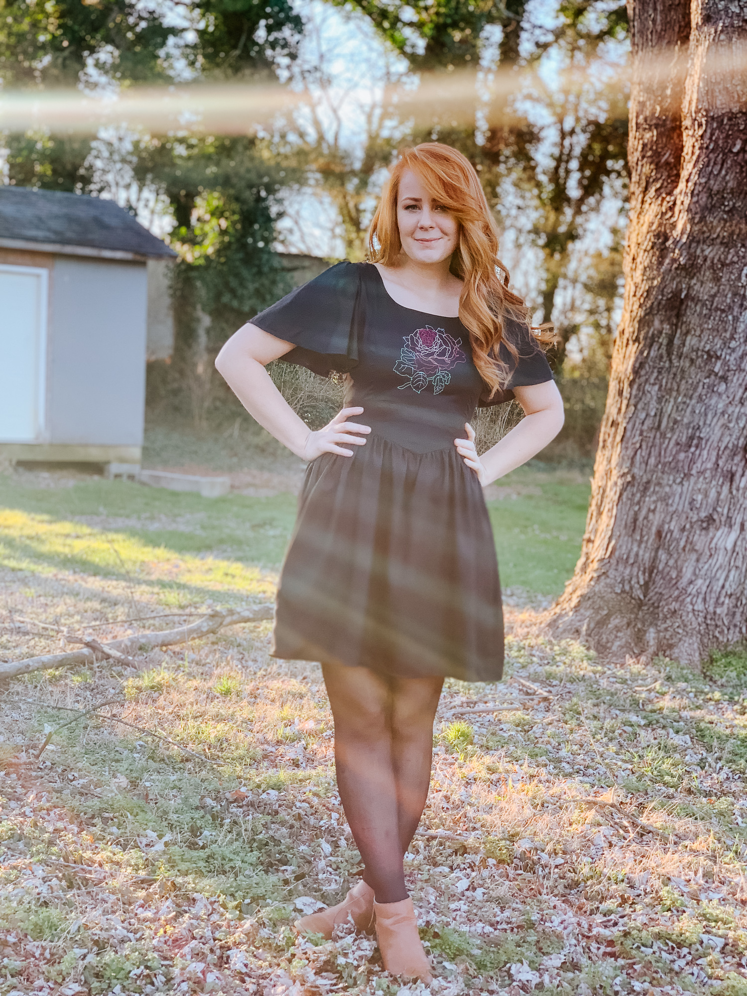 Janome Skyline S9 Anna Maria Horner Embroidery Boho dress