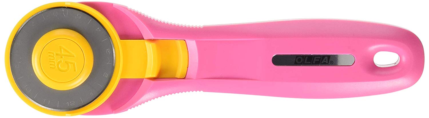 45mm Olfa splash rotary cutter in pink 
