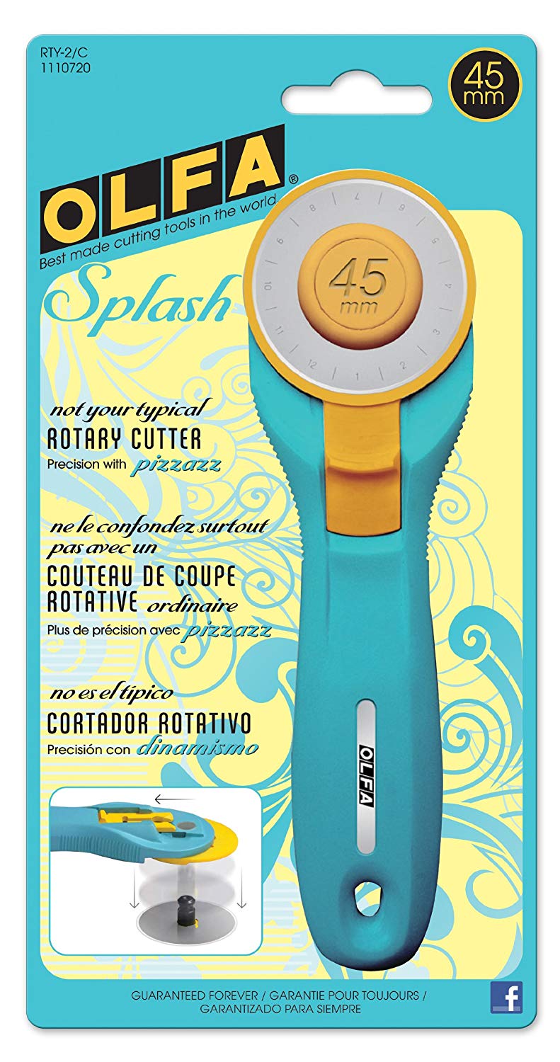 45 mm Olfa splash rotary cutter in aqua