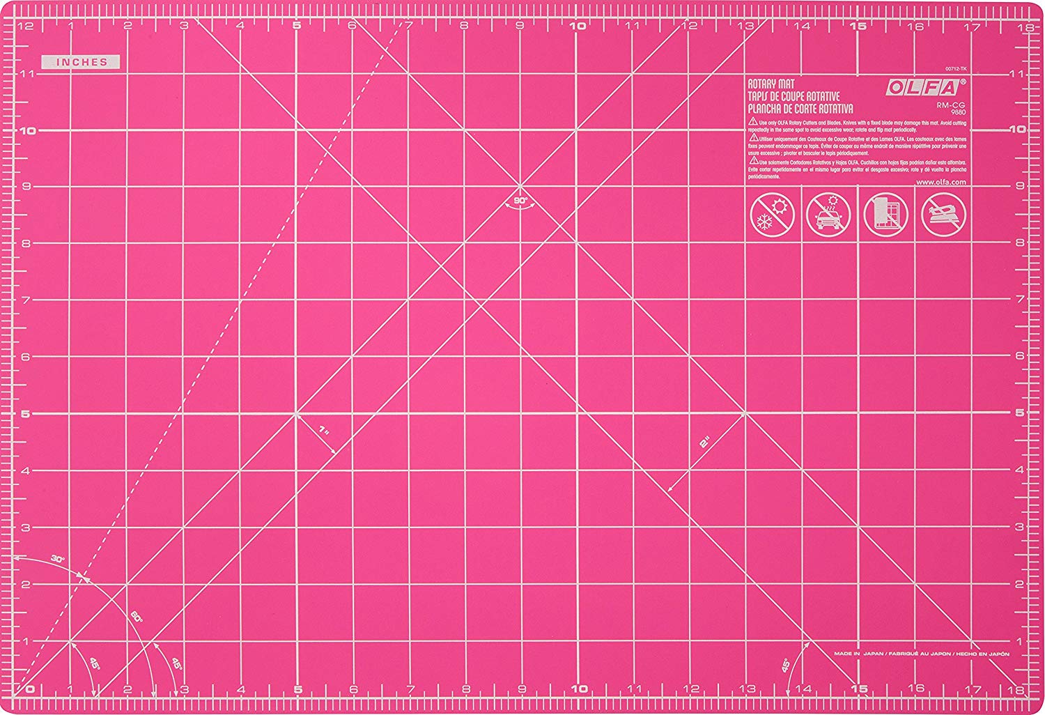 Olfa 12 x 18" pink cutting mat