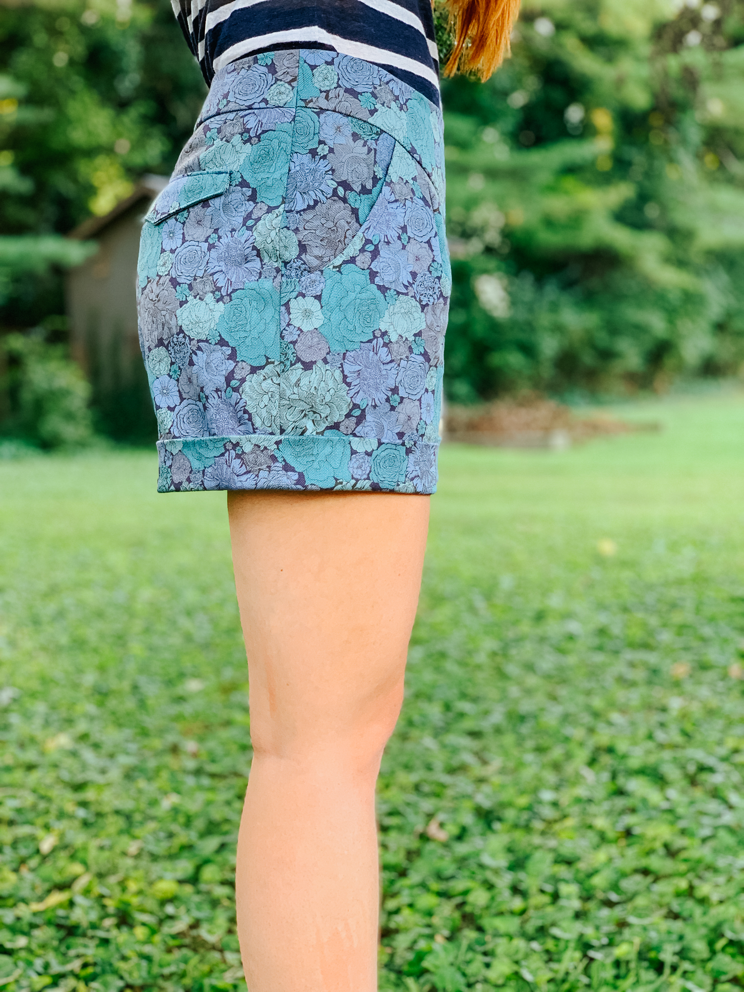 Deer and Doe Chataigne Shorts in Liberty Denim