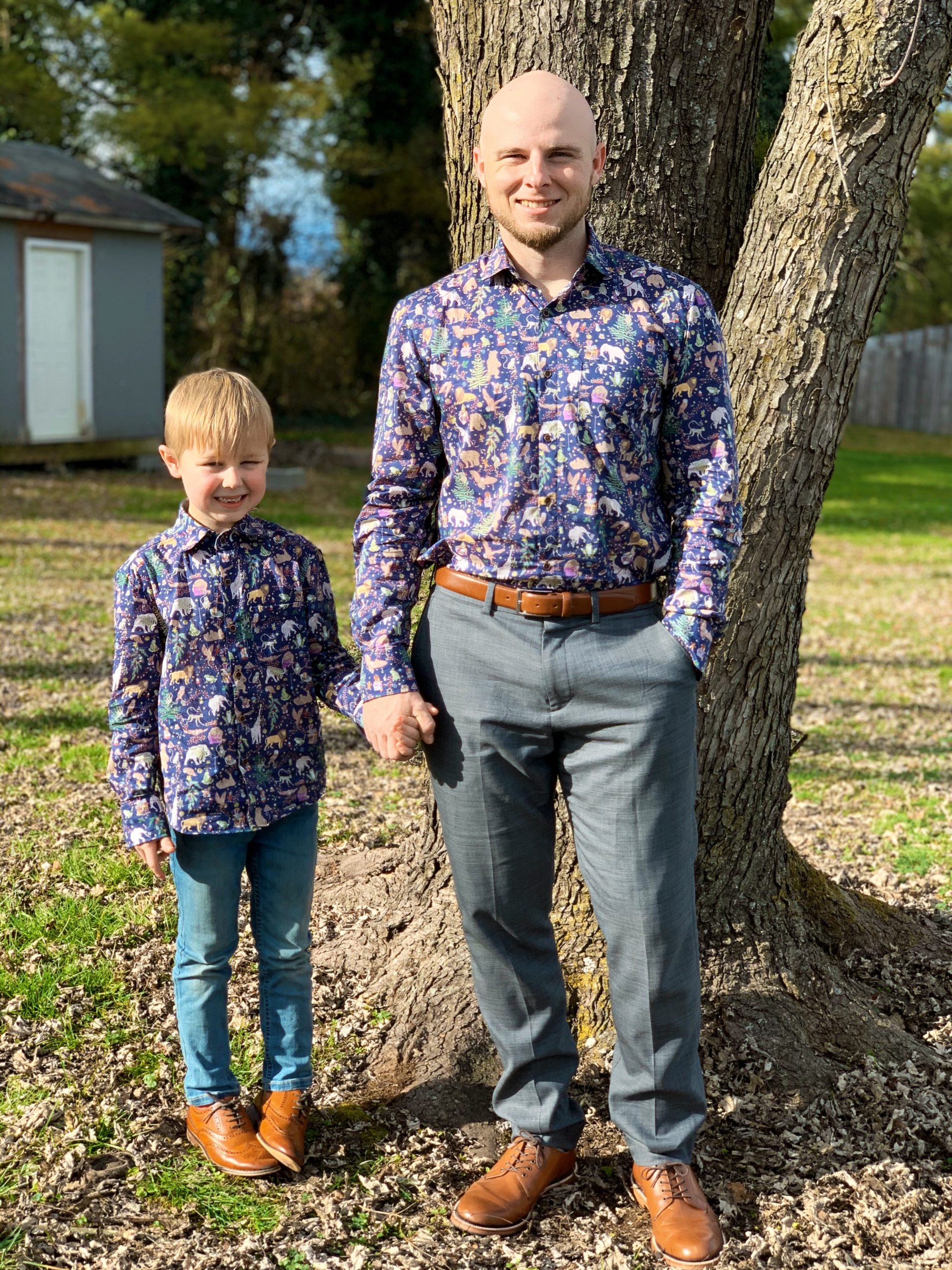 Oliver + S Buttoned Up Button Down Shirt and All Day Shirt in Liberty
