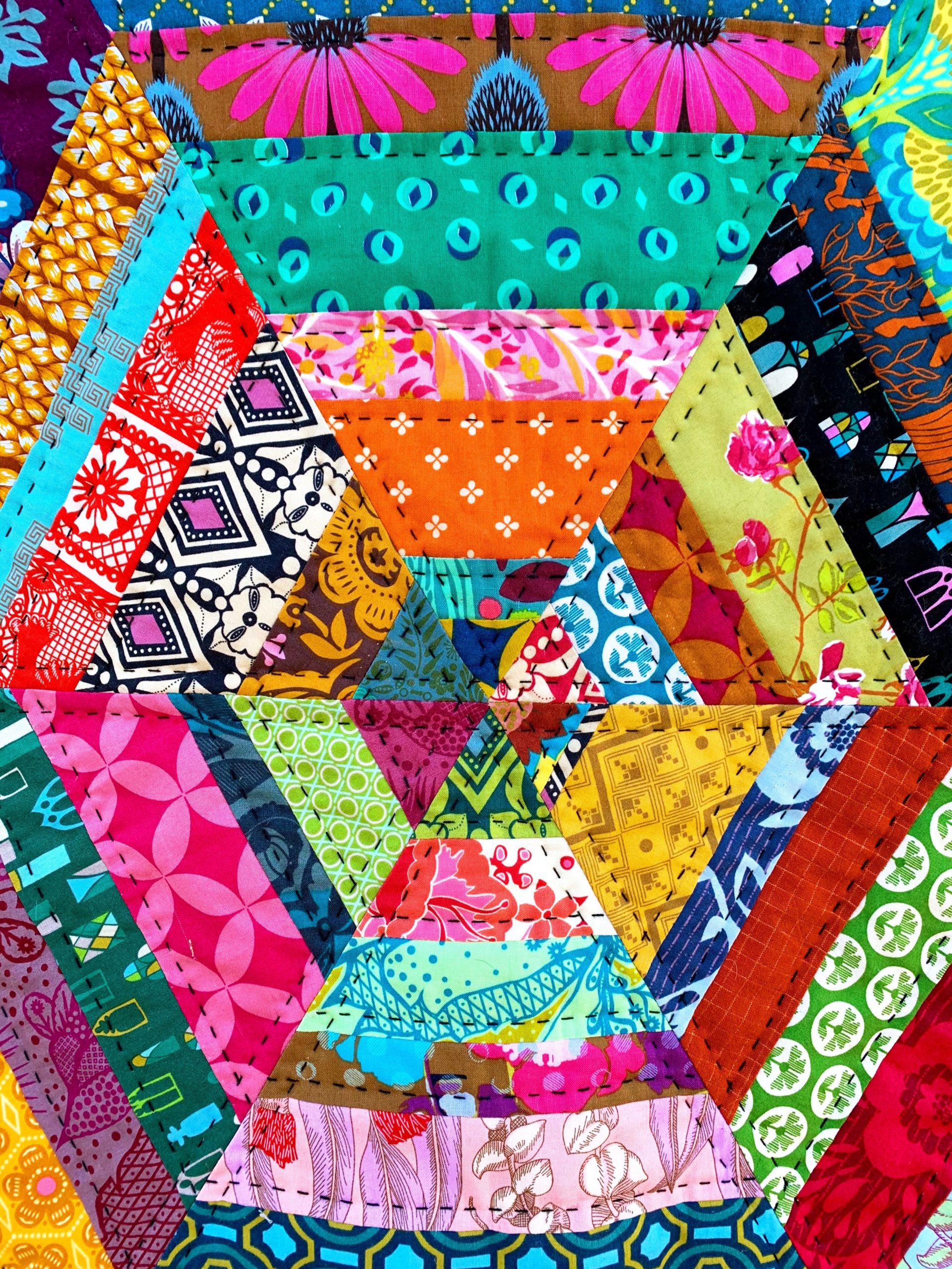 Anna Maria Horner Hex Strip Quilt 