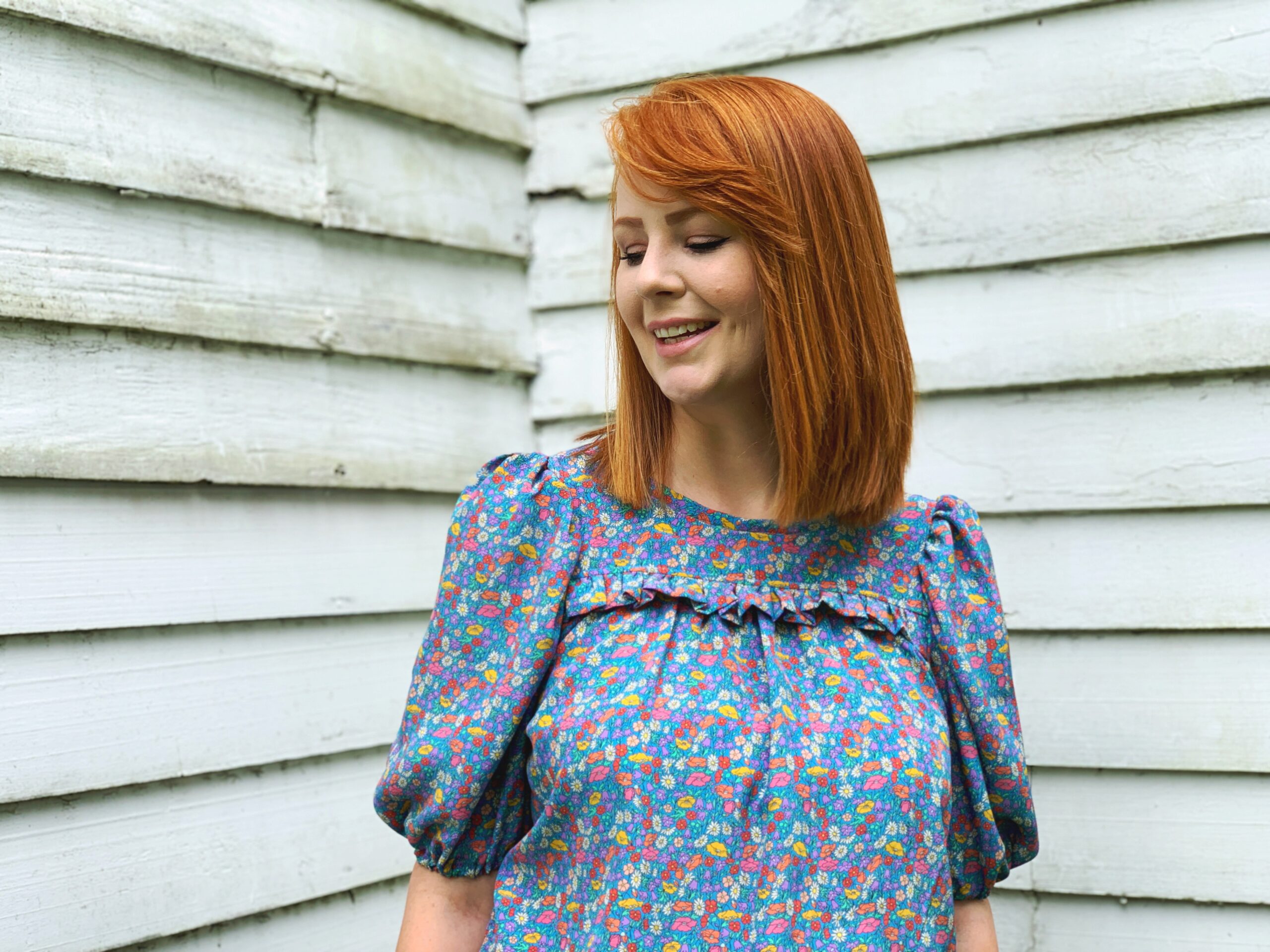 Liberty crepe de chine Sagebrush Top