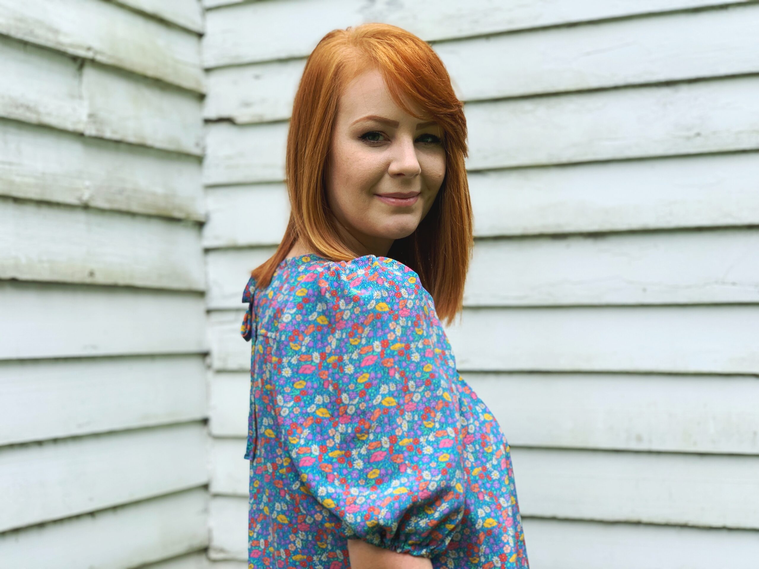 Liberty crepe de chine Sagebrush Top