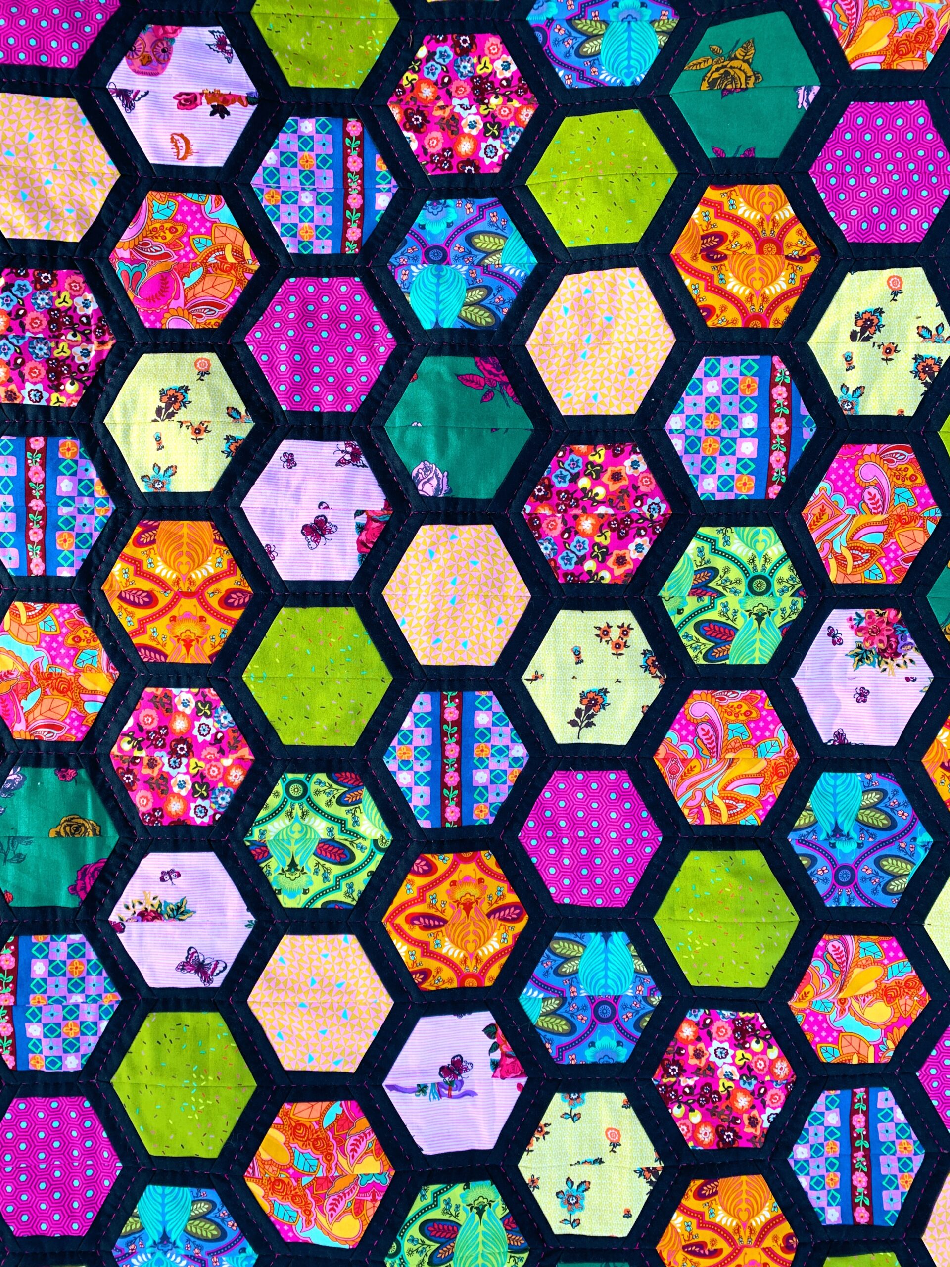 a honeycomb quilt for Bea by Olivia Jane Handcrafted