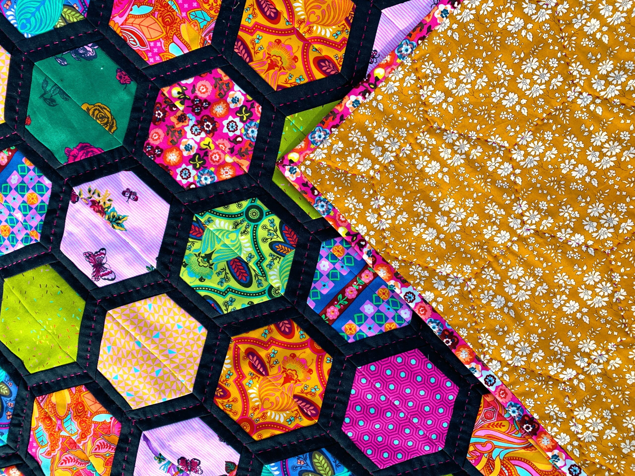 a honeycomb quilt for Bea by Olivia Jane Handcrafted