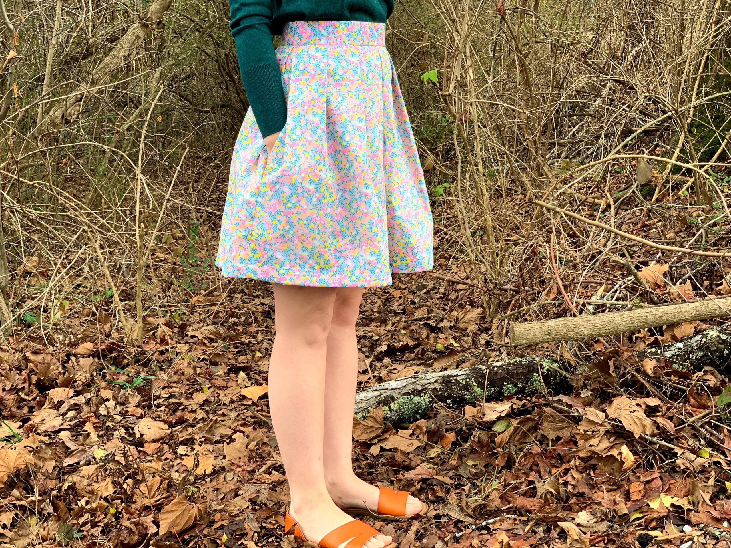 Wiltshire coral blue DuckaDilly La Parisienne en Ete by Olivia Jane Handcrafted