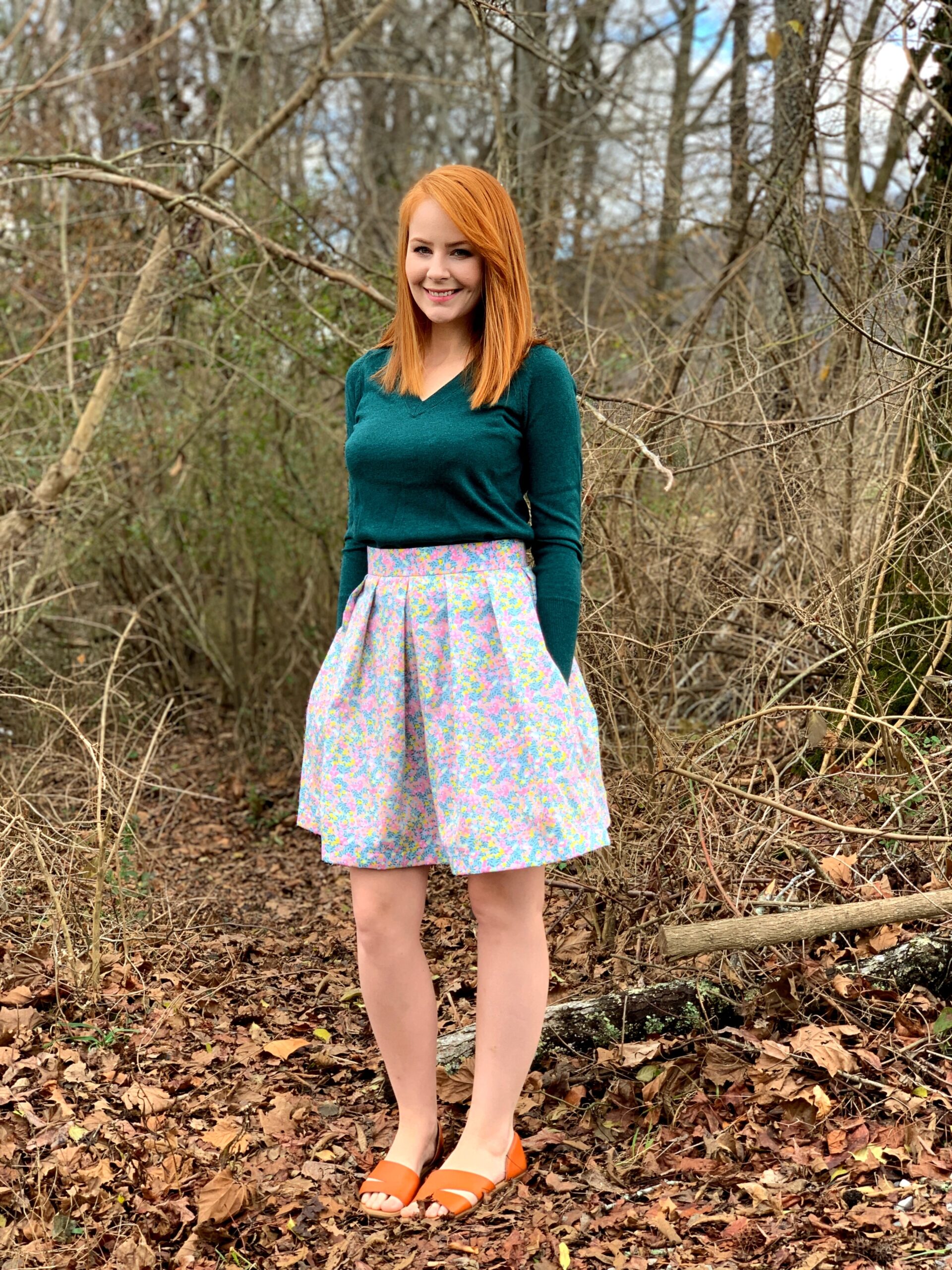 Wiltshire coral blue DuckaDilly La Parisienne en Ete by Olivia Jane Handcrafted