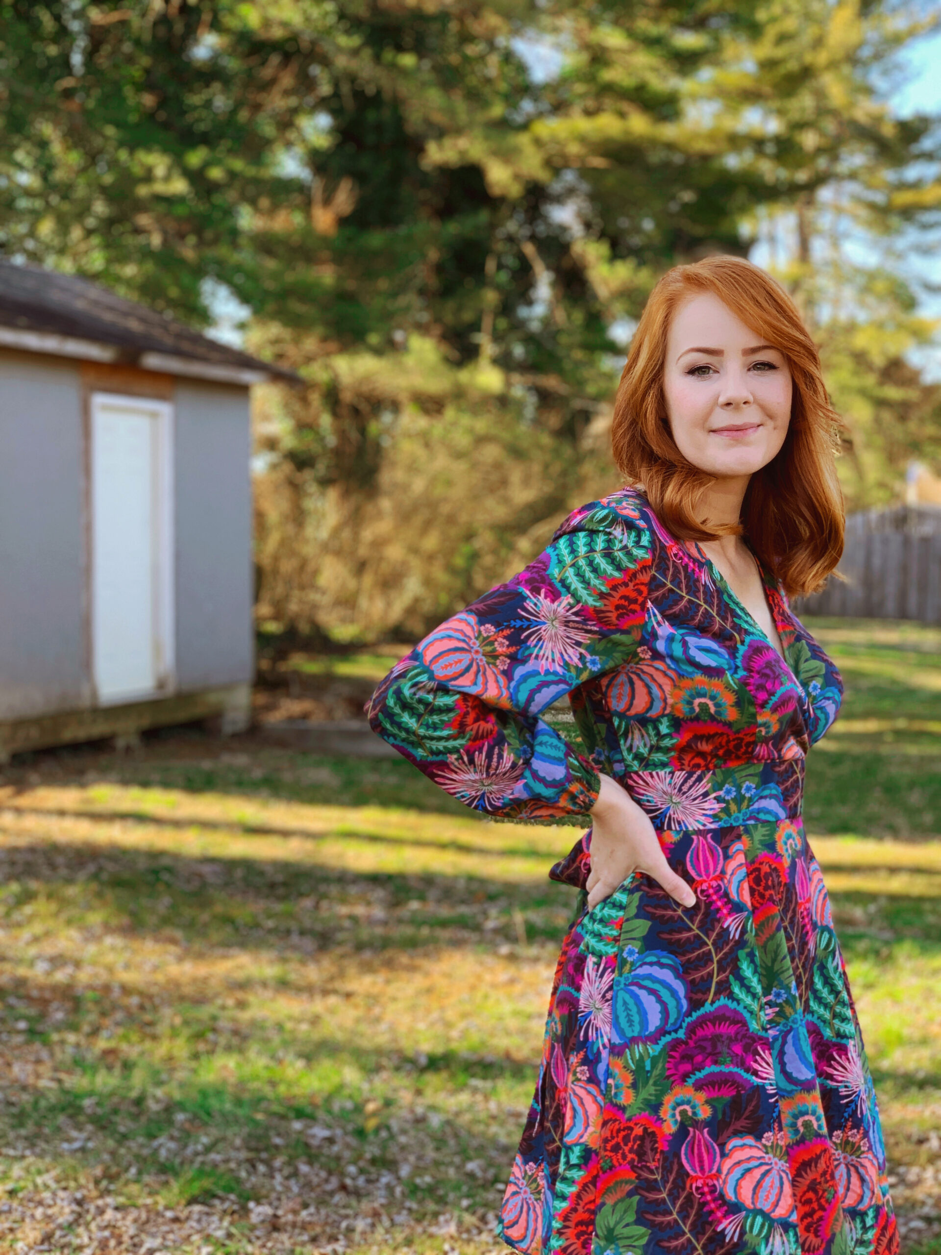 Coverdale Deer and Doe Magnolia  Dress by Olivia Jane Handcrafted