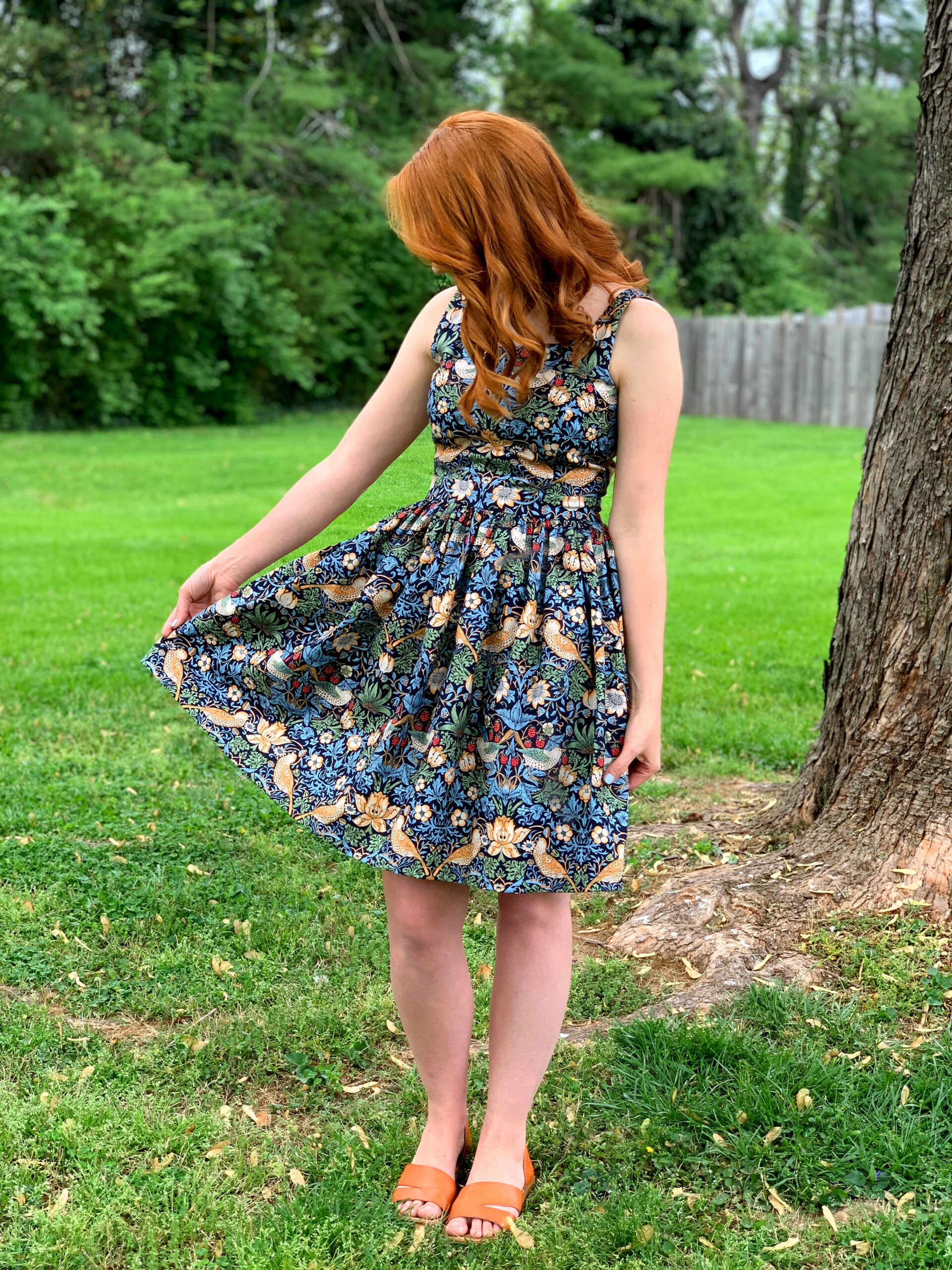 William Morris, Strawberry Thief, and a new dress :