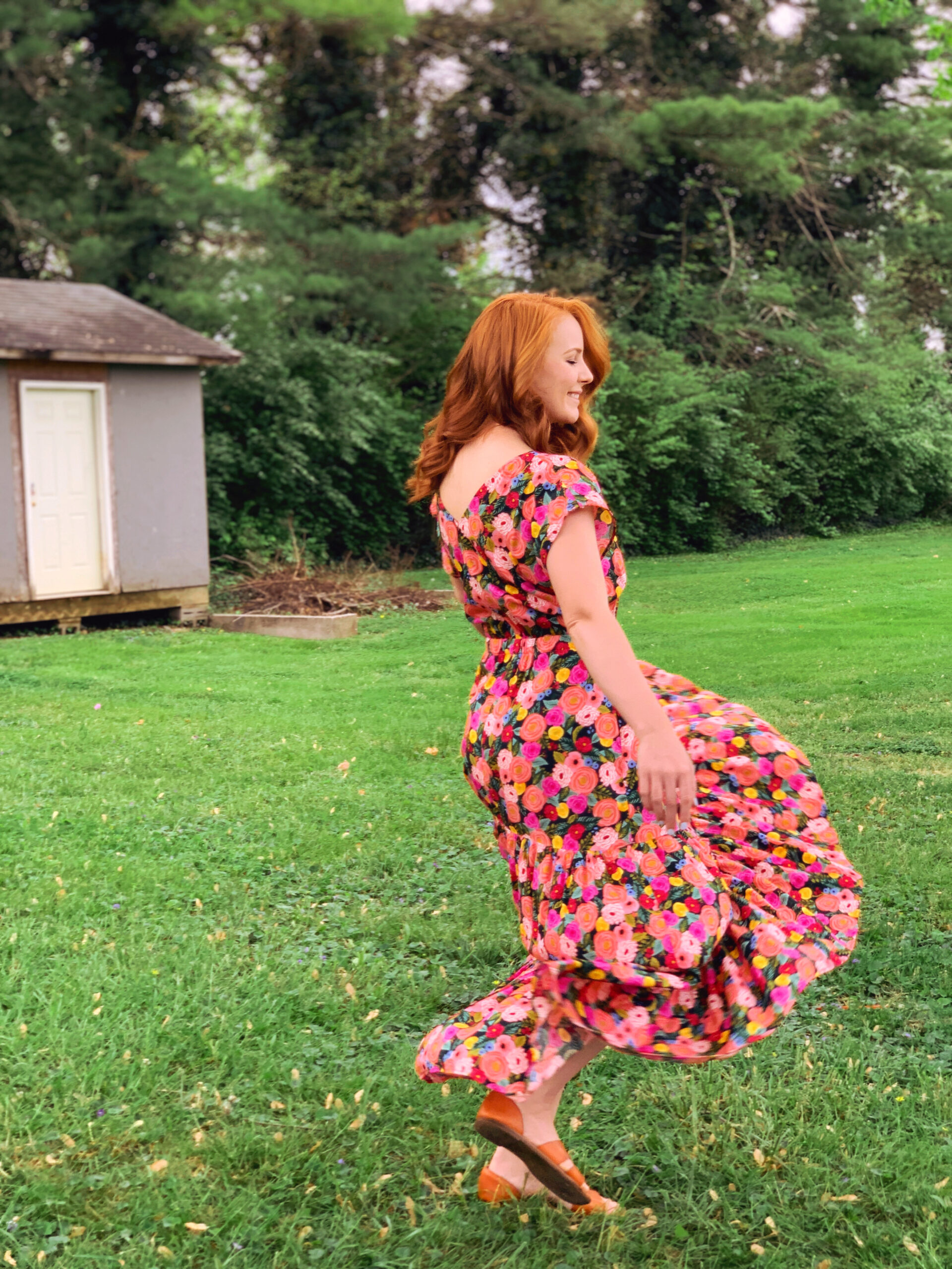 Rifle Paper co Juliet Rose rayon Kimmy Dress