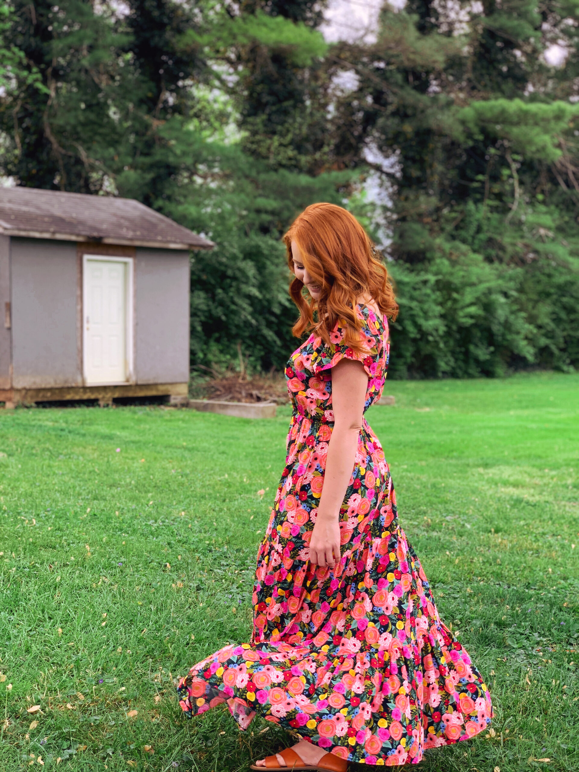 Rifle Paper co Juliet Rose rayon Kimmy Dress