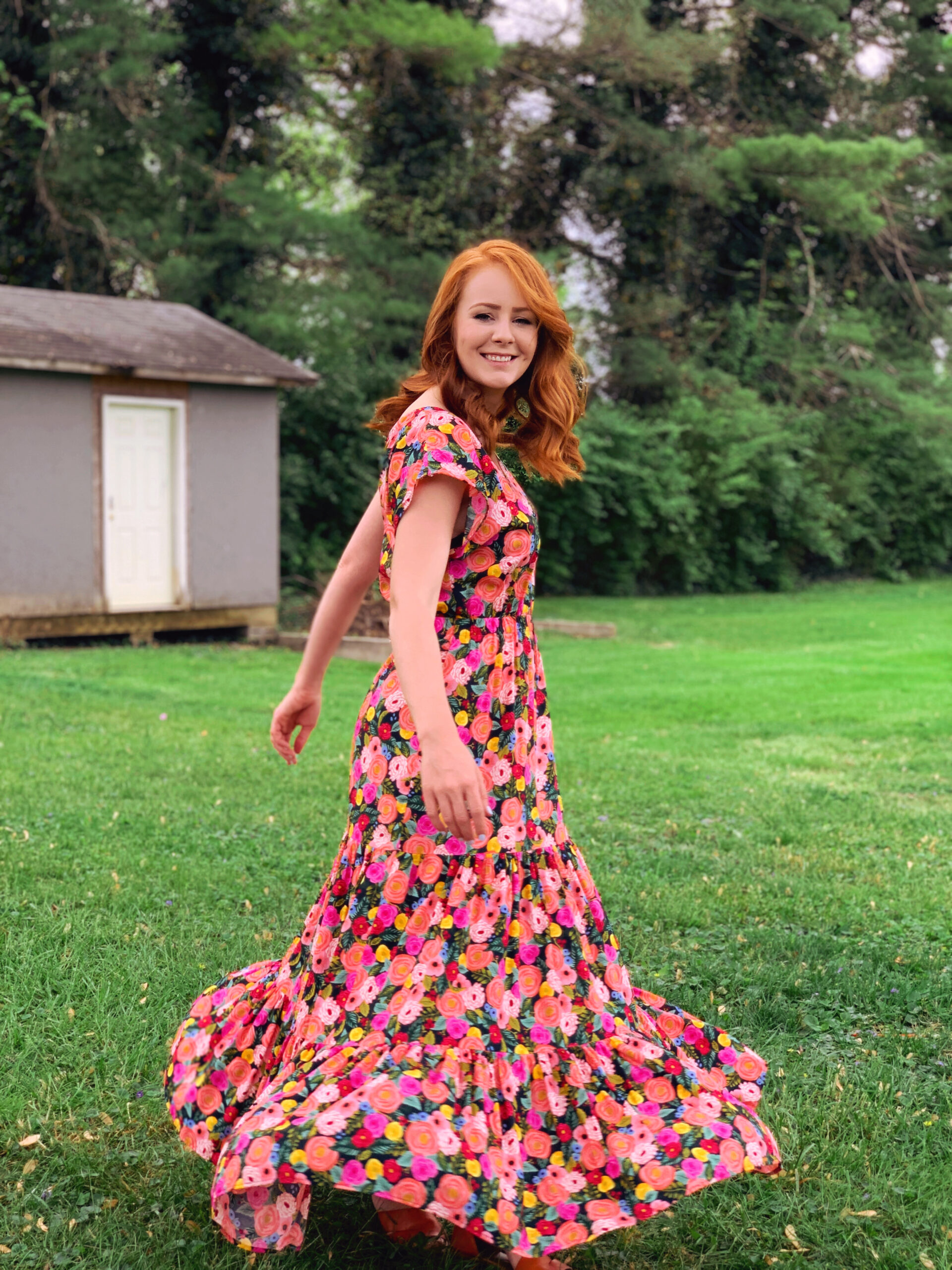 Rifle Paper co Juliet Rose rayon Kimmy Dress