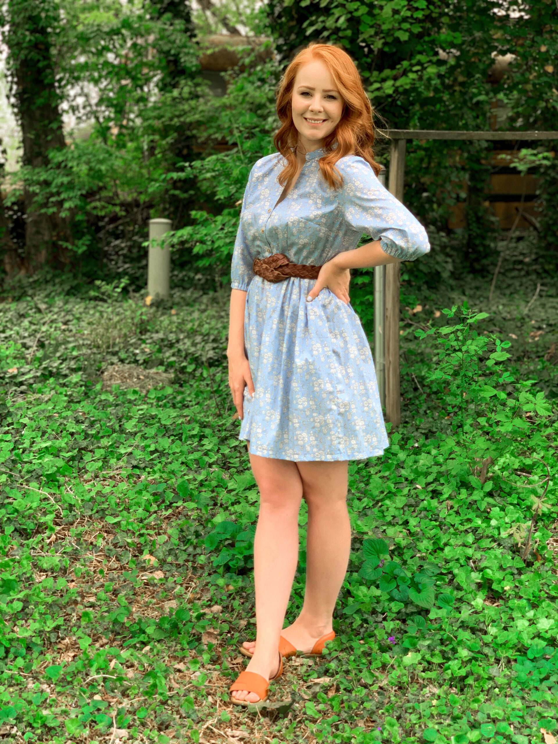 Deer and Doe Myosotis Dress in Liberty Capel