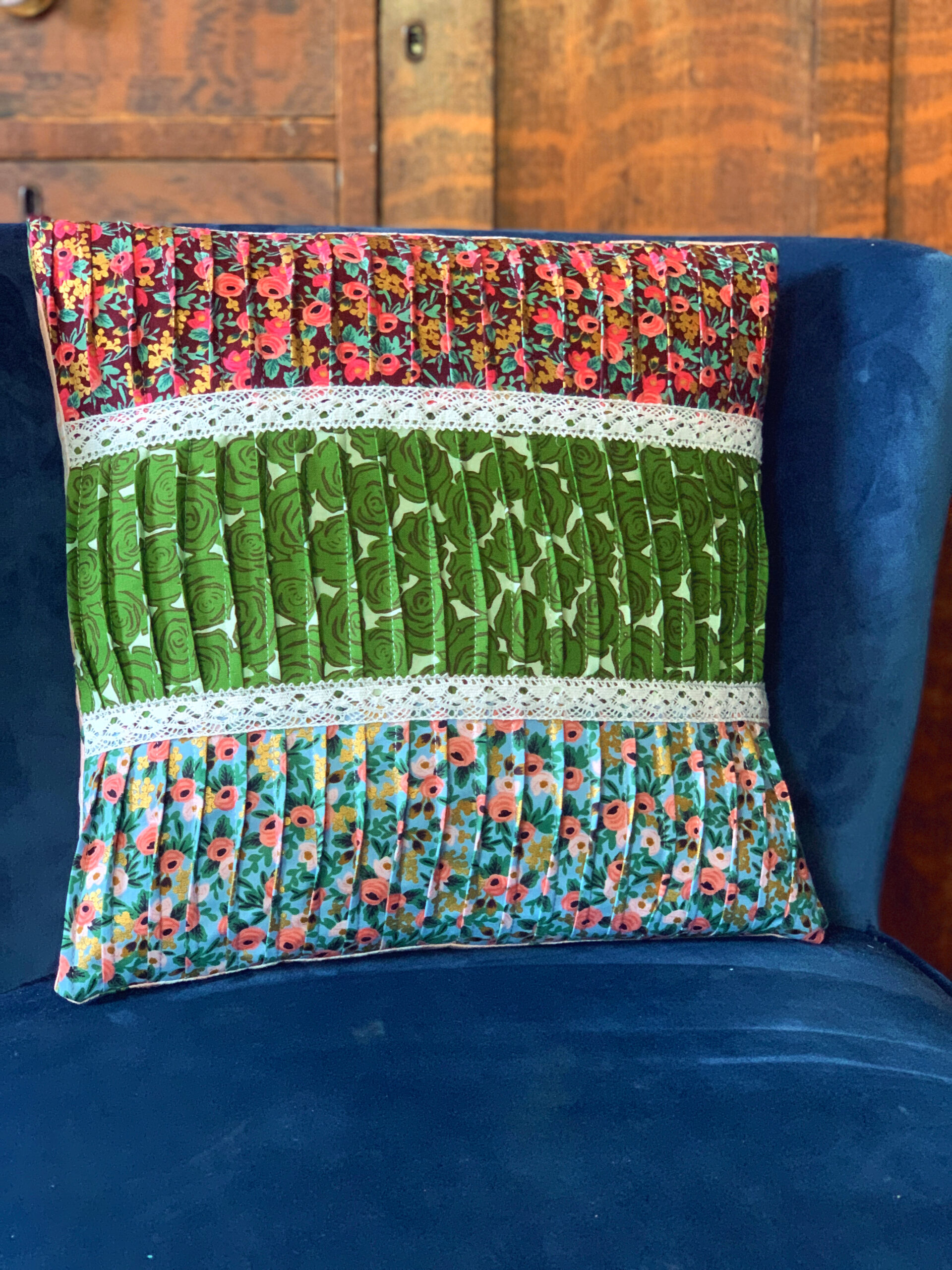 Perfectly Pintucked Pillow by Olivia Jane Handcrafted