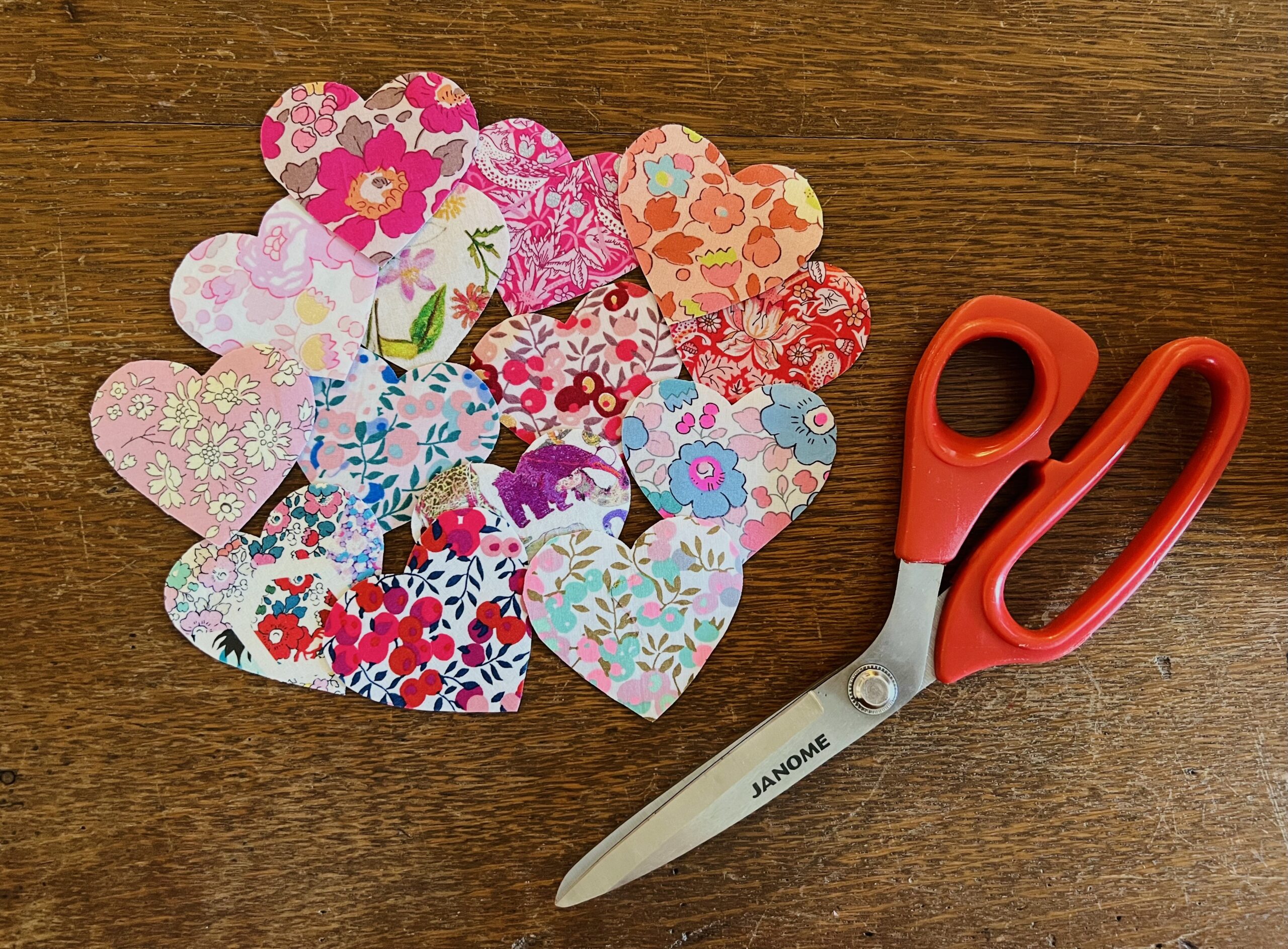 Cut out hearts Valentine's advent Calendar