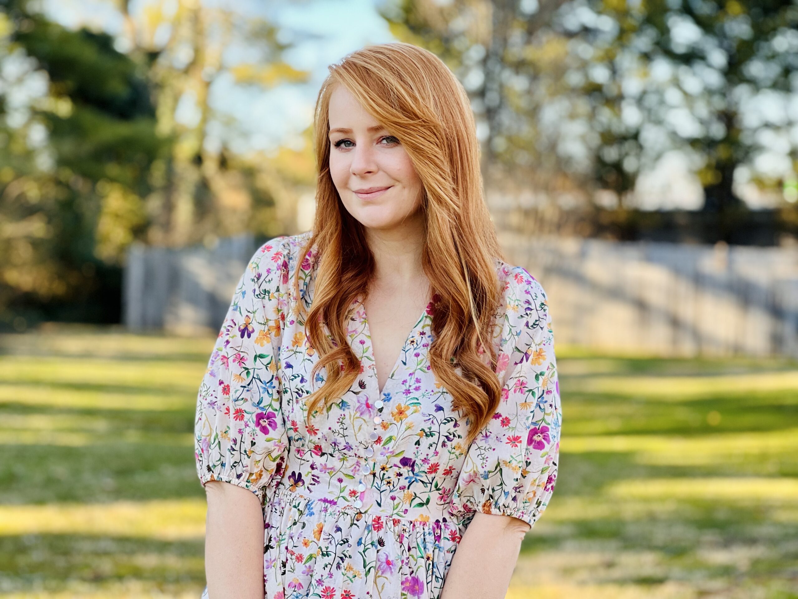 Liberty Linen Garden Orchidee Dress