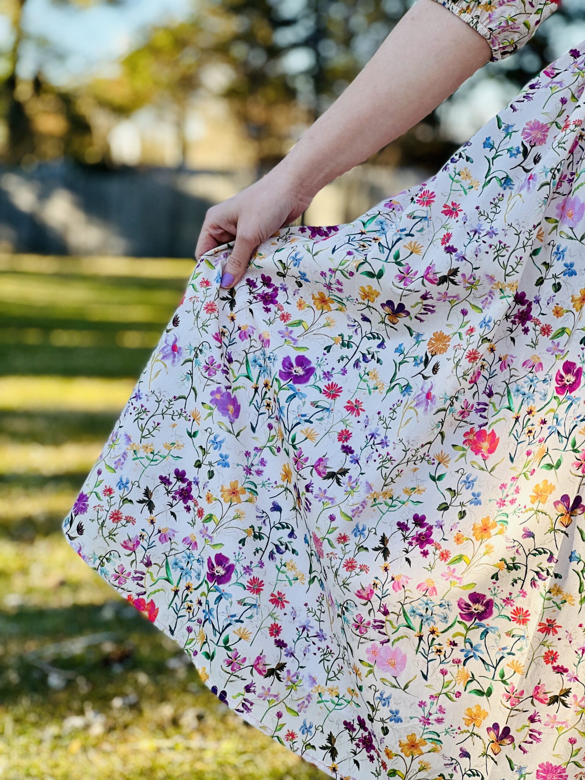 Liberty Linen Garden Orchidee Dress