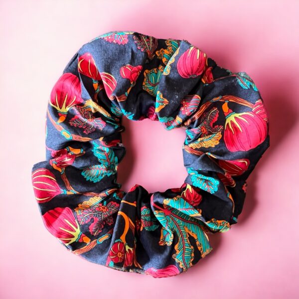 liberty dark fig scrunchie