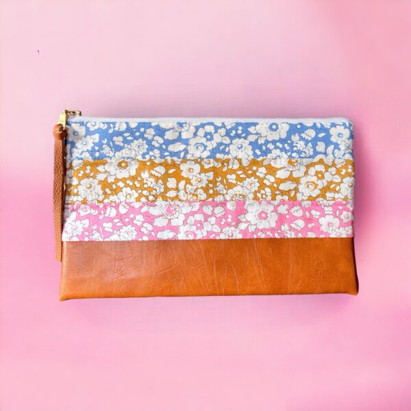 Signature clutch in liberty betsy boo color block