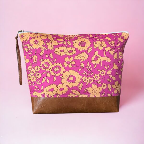 large flat bottom bag in liberty Emma bloom