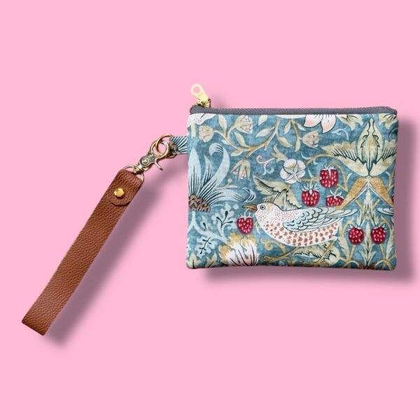 Wristlet : Morris Strawberry Thief (single bird)