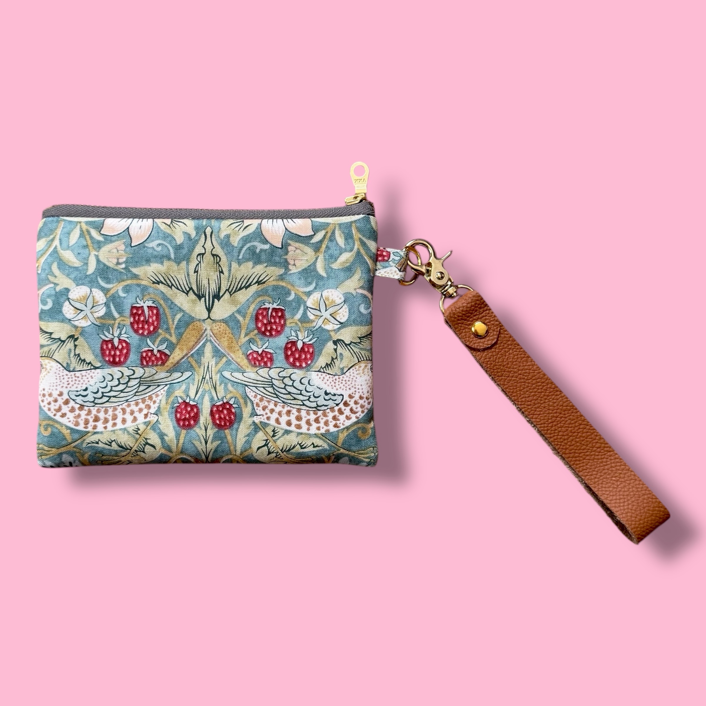 Wristlet : Morris Strawberry Thief (double bird) - Image 2