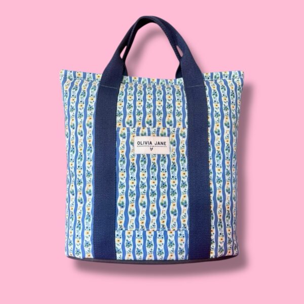 Backpack Tote : Rifle Paper Co Climbing Roses Blue