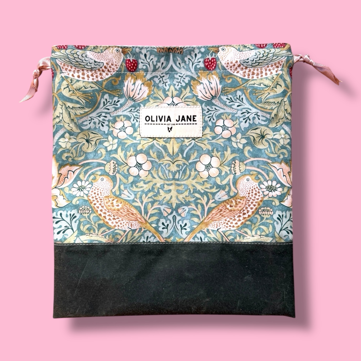 Petit Project Bag : Morris Strawberry Thief - Image 2