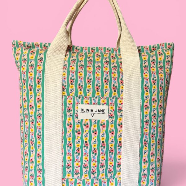 Backpack Tote : Rifle Paper Co Climbing Roses Pink